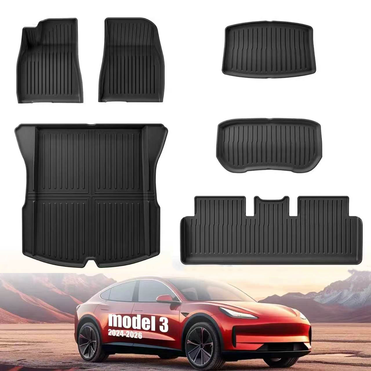 Car Floor Mat - 2024-2026 Model 3 Highland TPE Her