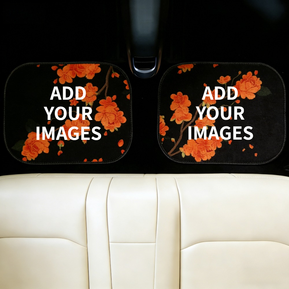 Car Floor Mat - 1 Takım/2 Takım Kişiselleştirilmiş Görüntü Tasarımlı