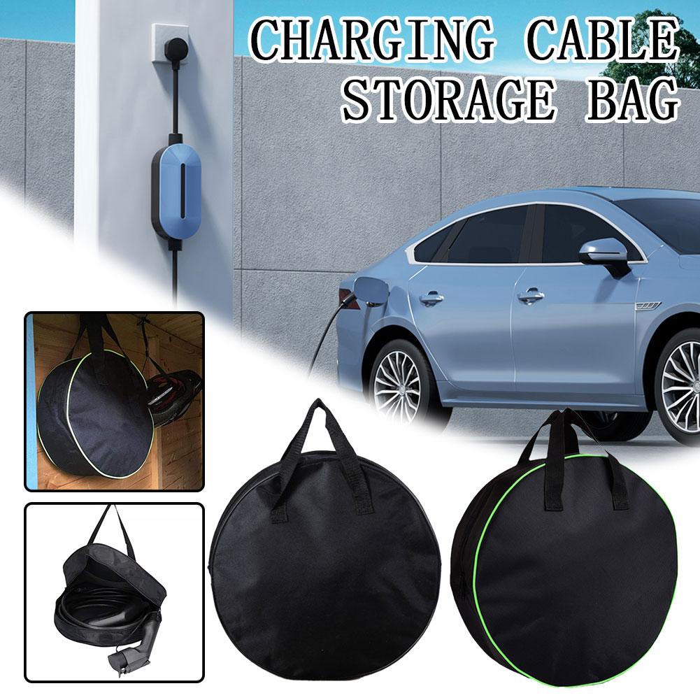 Car Cable Organizer - Dayanıklı Yuvarlak Araç Şarj Kablosu Saklama